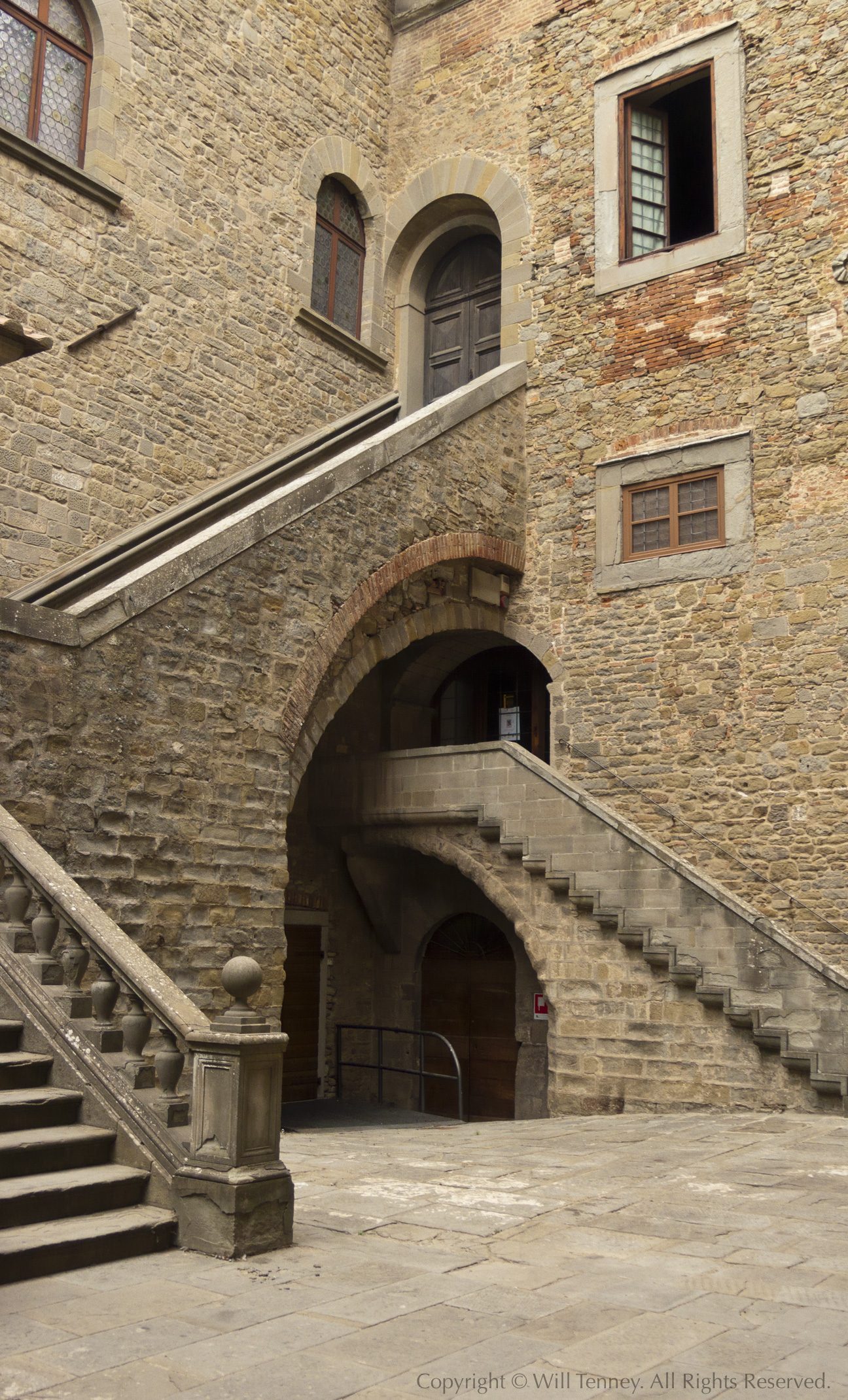 Cortona Courtyard: Photograph by Will Tenney