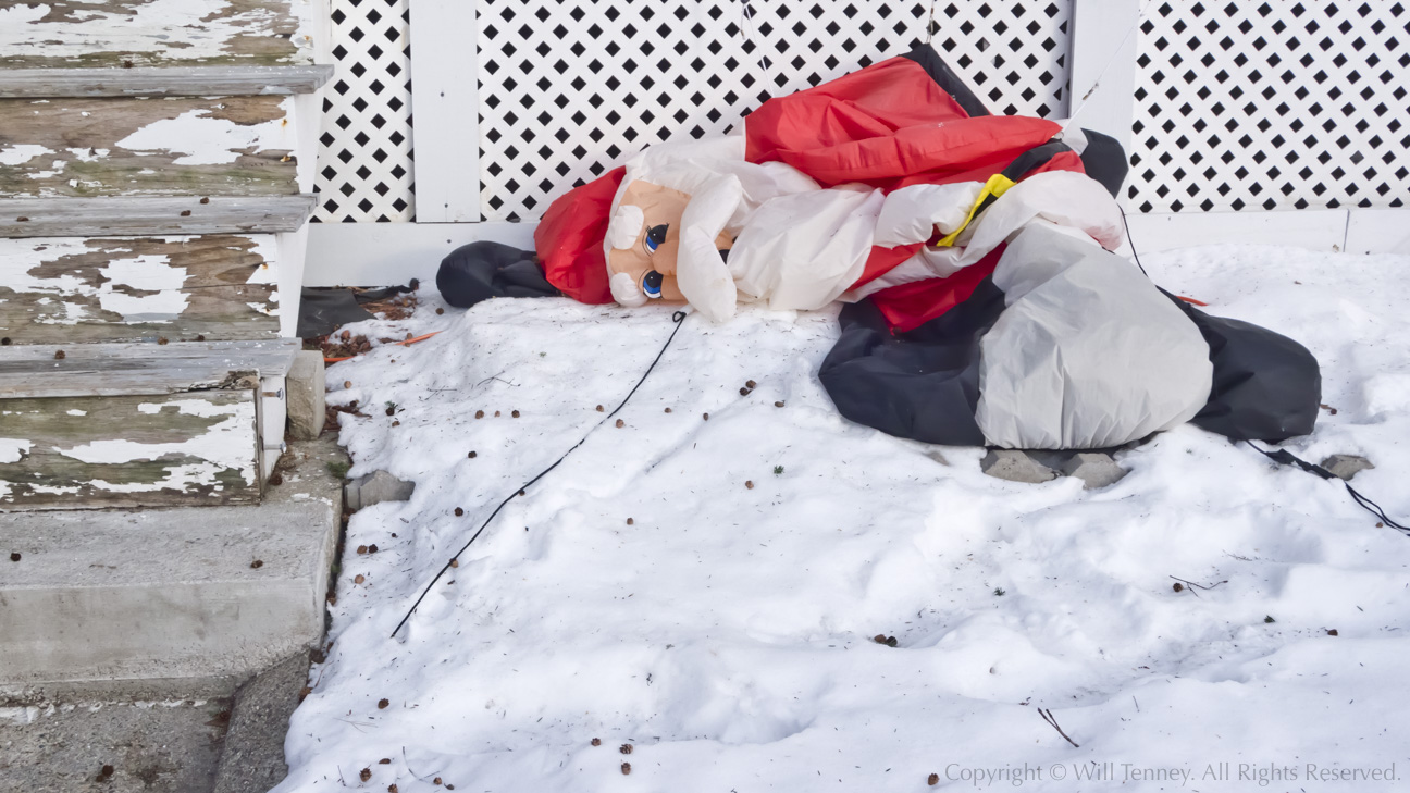 Poor Santa: Photograph by Will Tenney